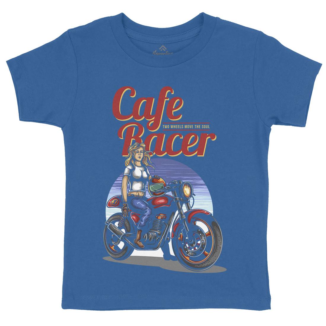 Cafe Racer Kids Crew Neck T-Shirt Motorcycles A407
