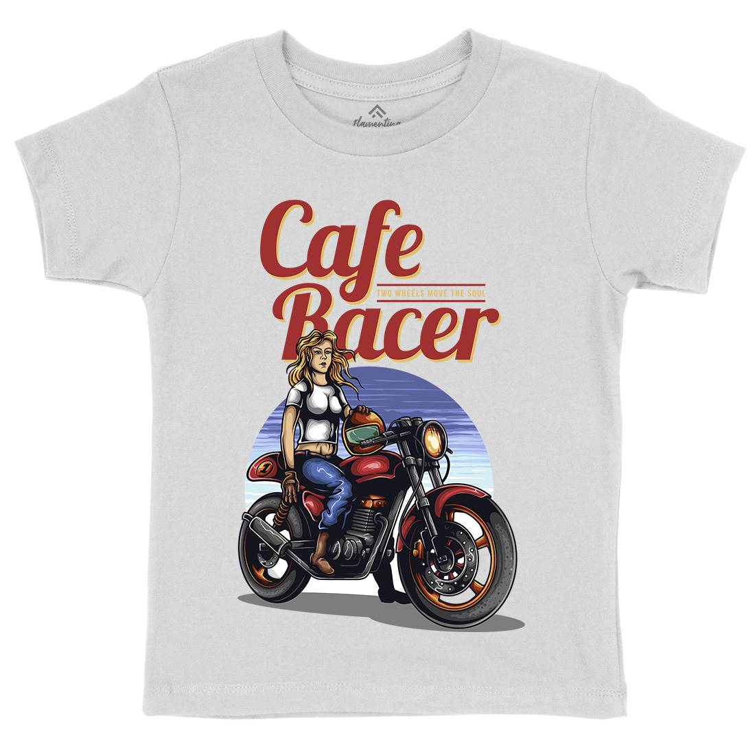 Cafe Racer Kids Crew Neck T-Shirt Motorcycles A407