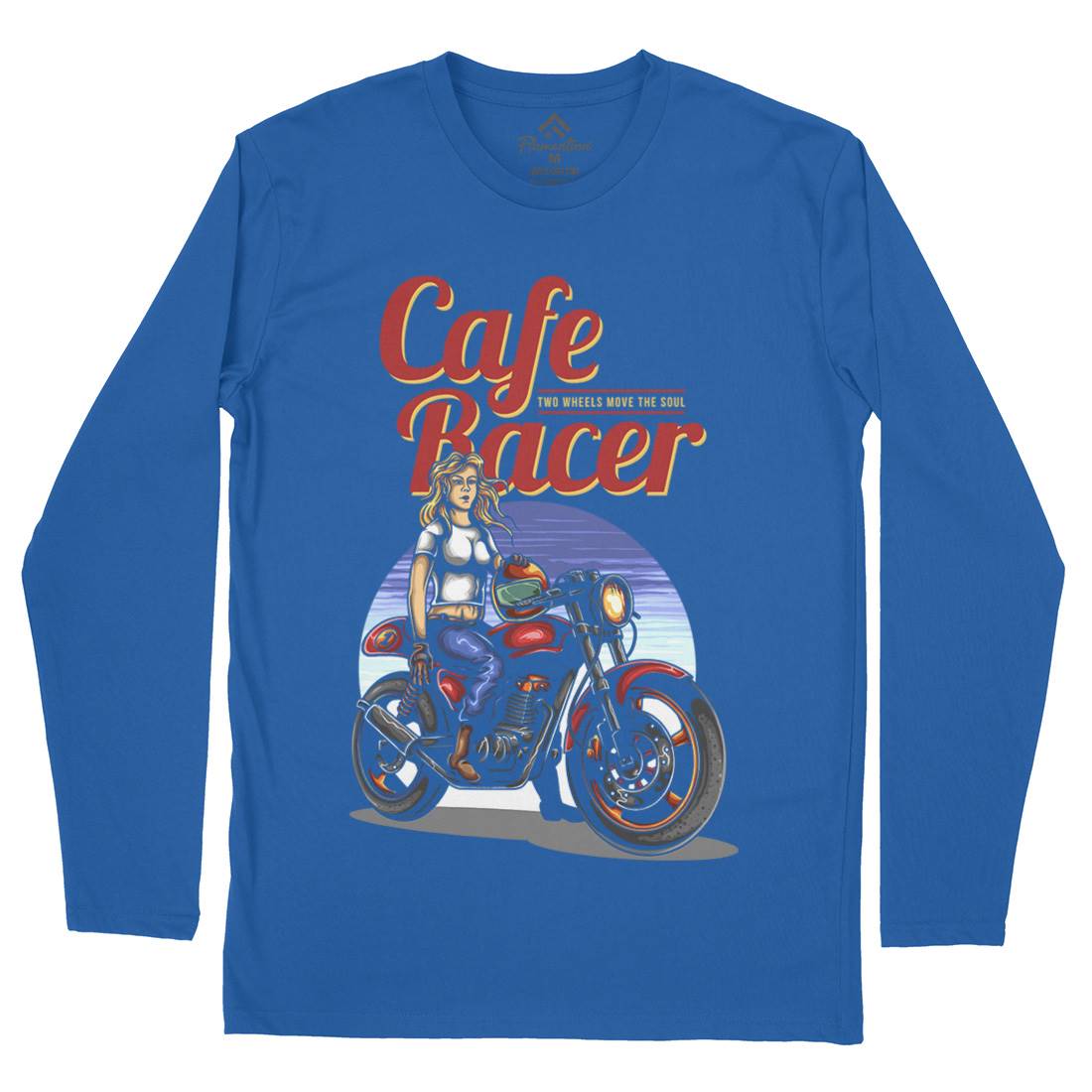 Cafe Racer Mens Long Sleeve T-Shirt Motorcycles A407