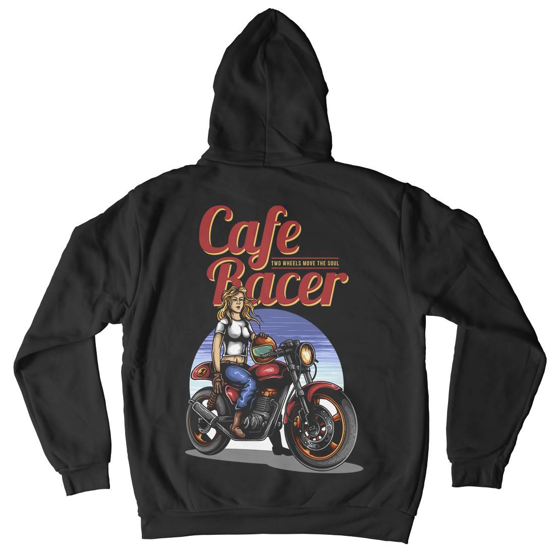 Cafe Racer Kids Crew Neck Hoodie Motorcycles A407