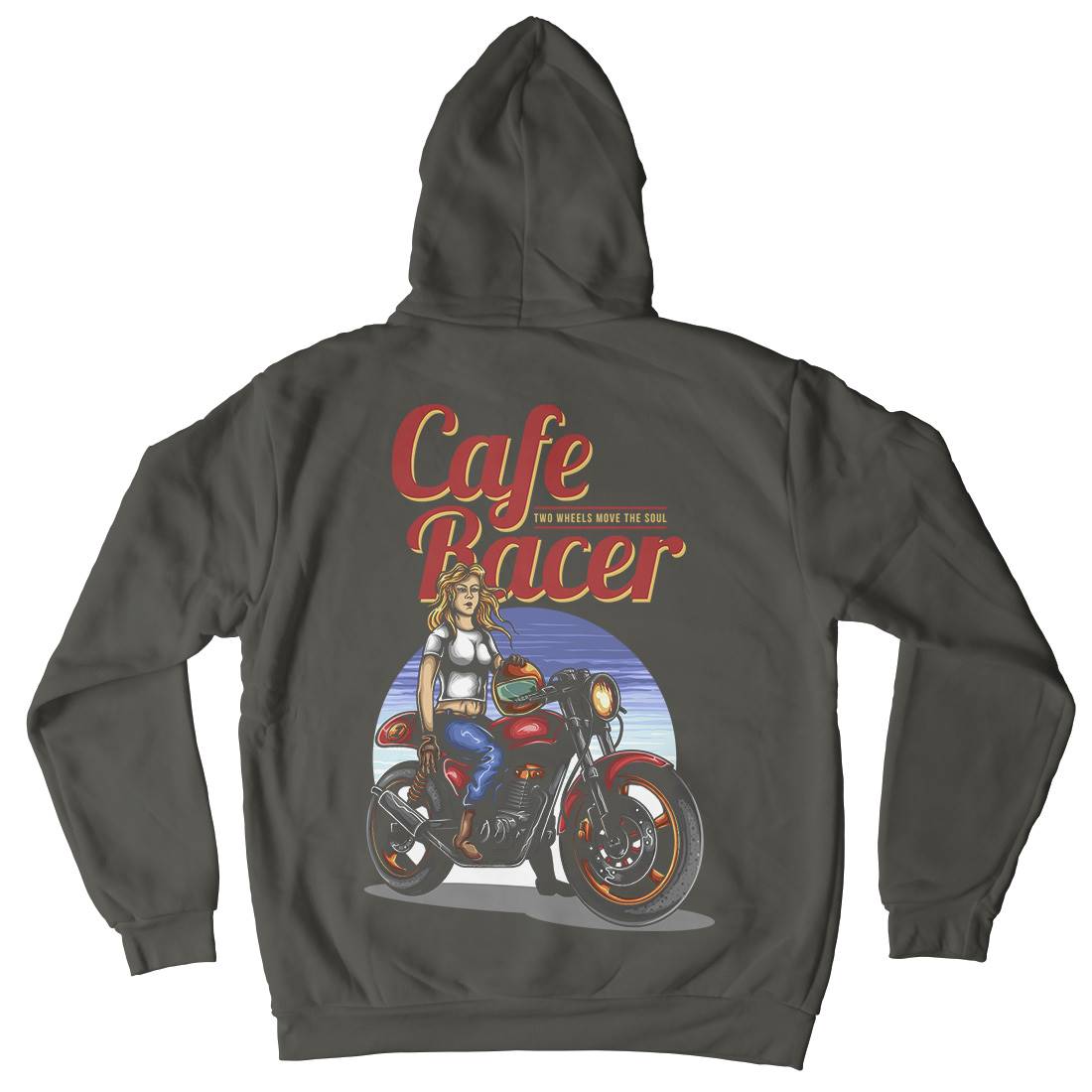 Cafe Racer Kids Crew Neck Hoodie Motorcycles A407