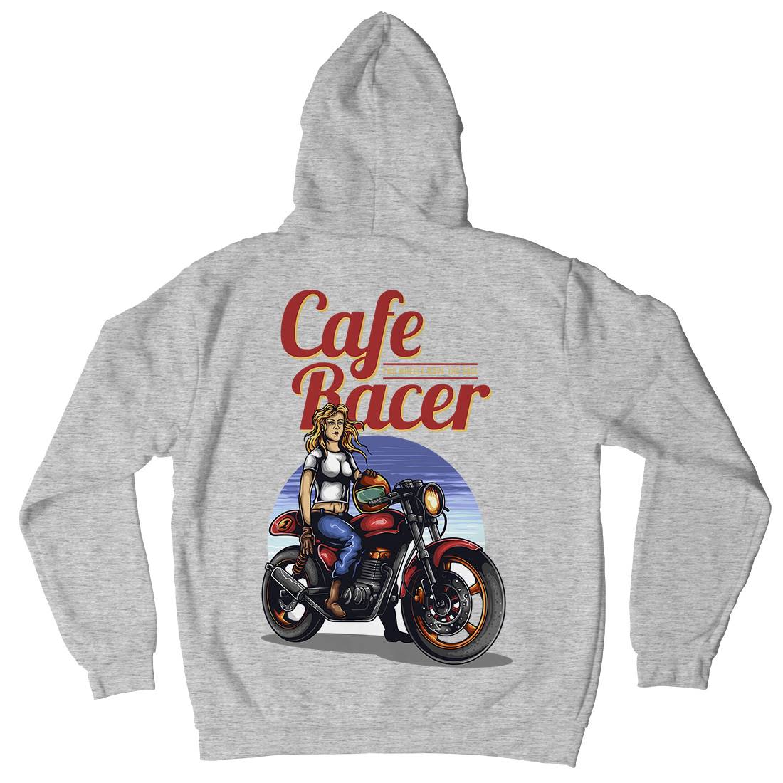 Cafe Racer Mens Hoodie With Pocket Motorcycles A407
