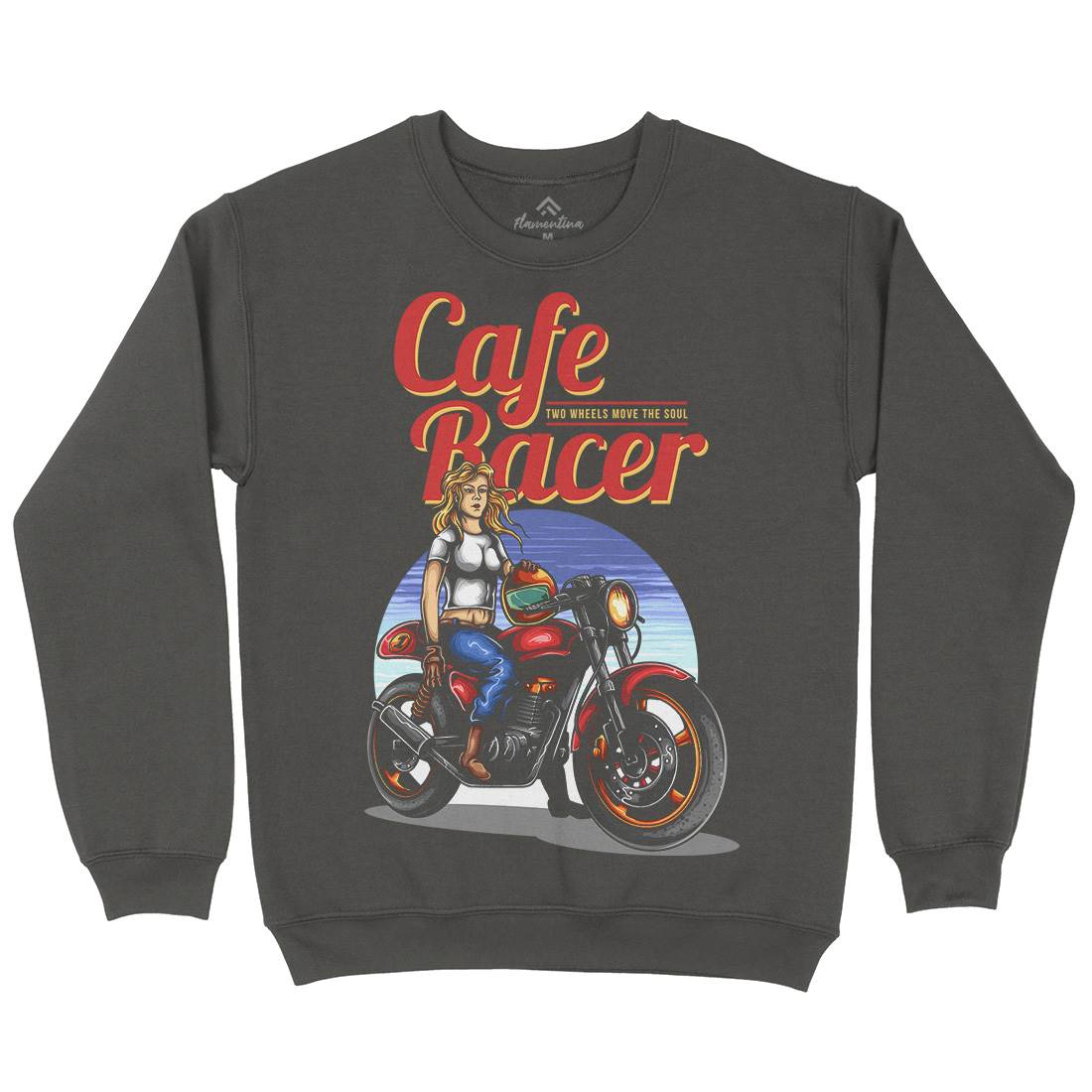 Cafe Racer Mens Crew Neck Sweatshirt Motorcycles A407