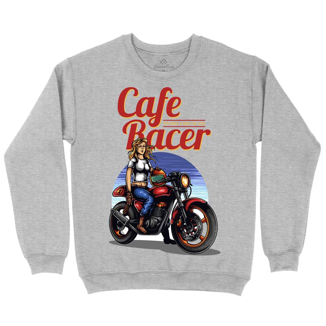 Cafe Racer Mens Crew Neck Sweatshirt Motorcycles A407