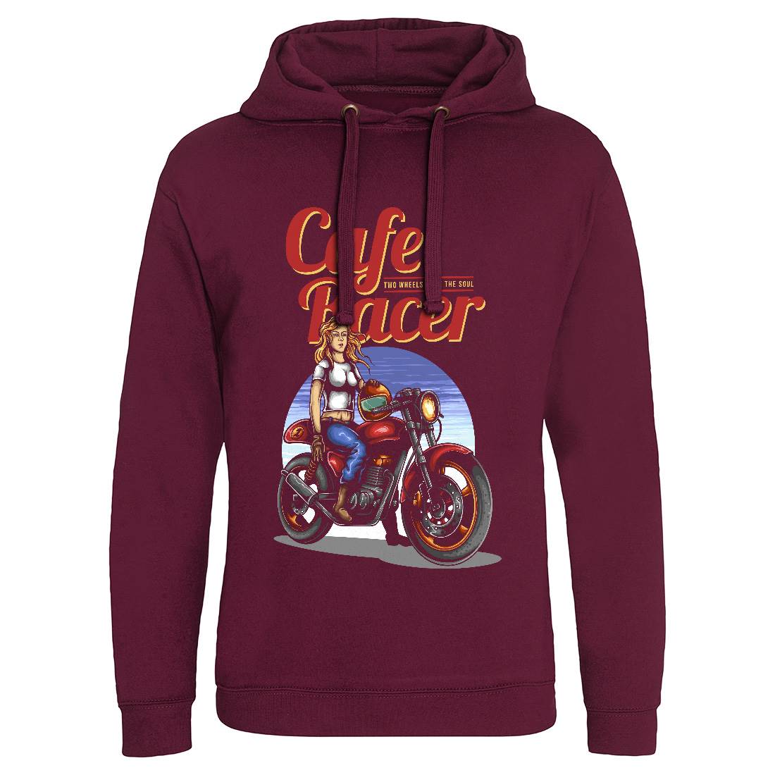Cafe Racer Mens Hoodie Without Pocket Motorcycles A407