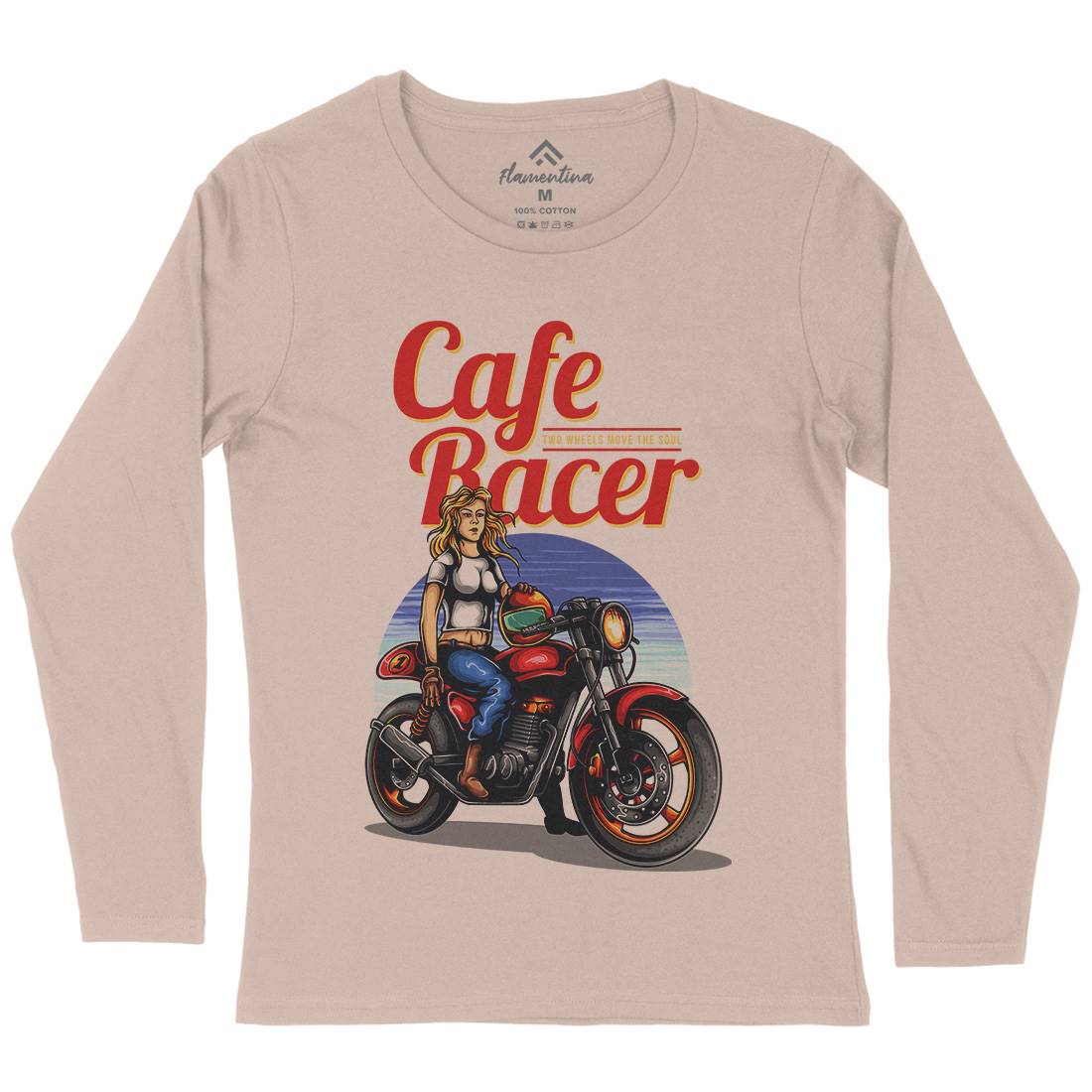 Cafe Racer Womens Long Sleeve T-Shirt Motorcycles A407