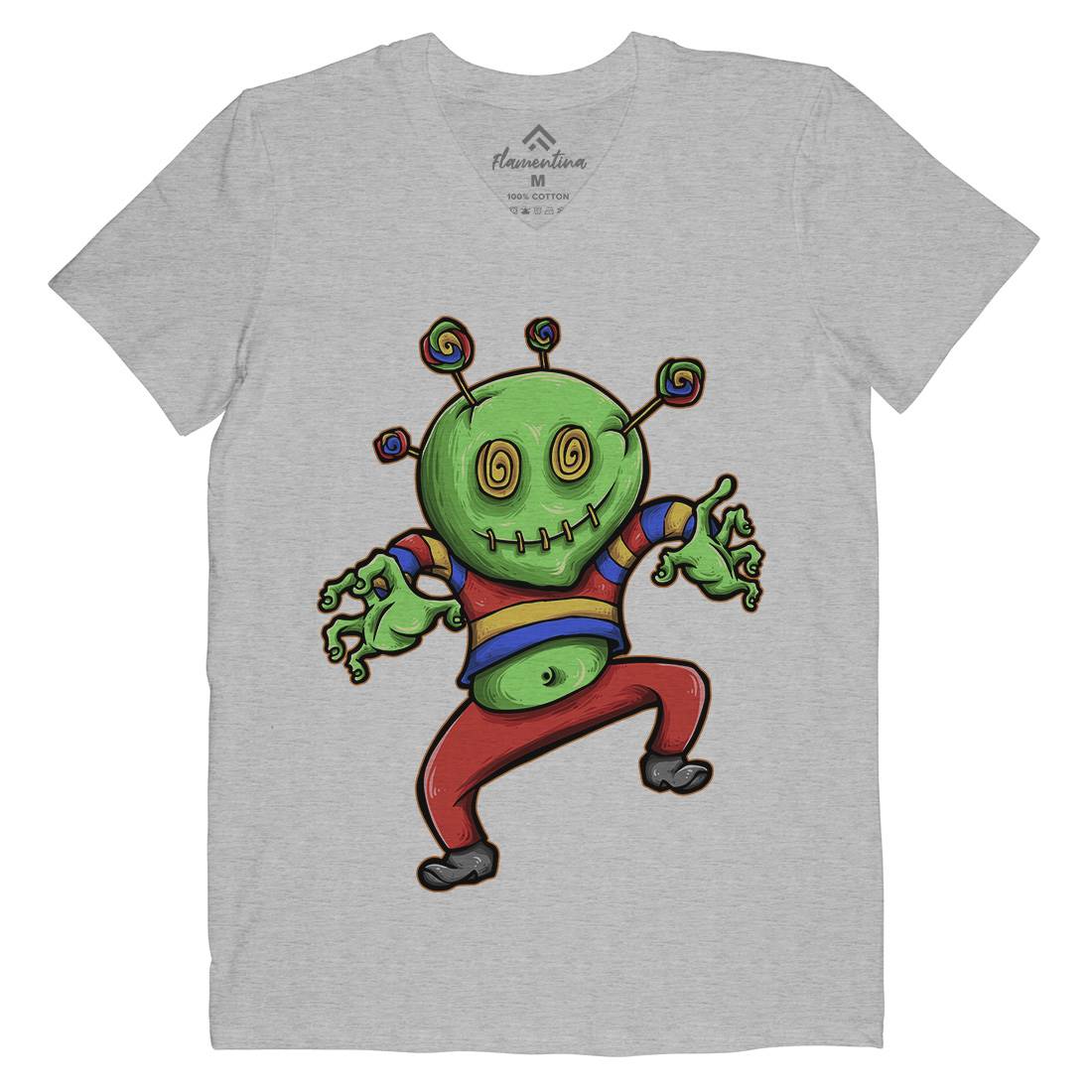 Candy Boy Mens Organic V-Neck T-Shirt Food A408