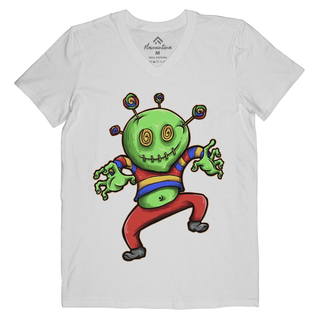 Candy Boy Mens Organic V-Neck T-Shirt Food A408