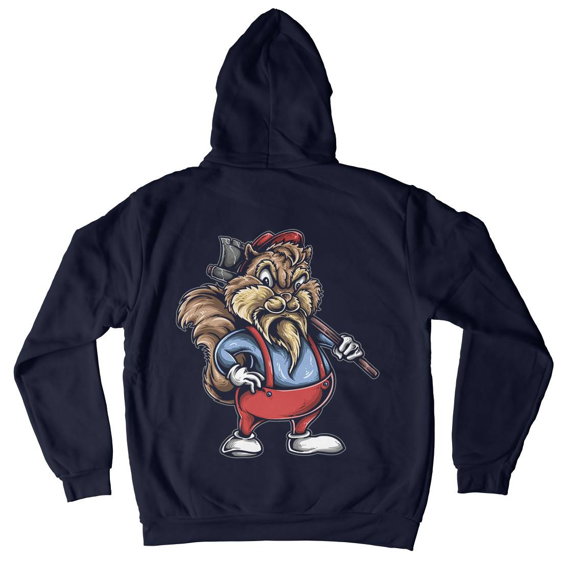 Chip Wood Mens Hoodie With Pocket Animals A409