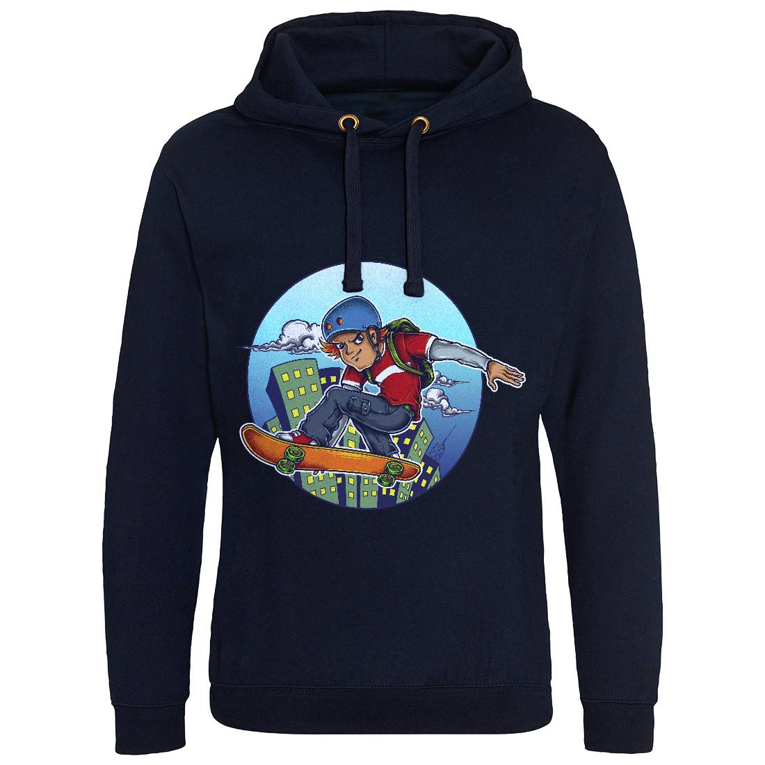 City Skater Mens Hoodie Without Pocket Skate A410