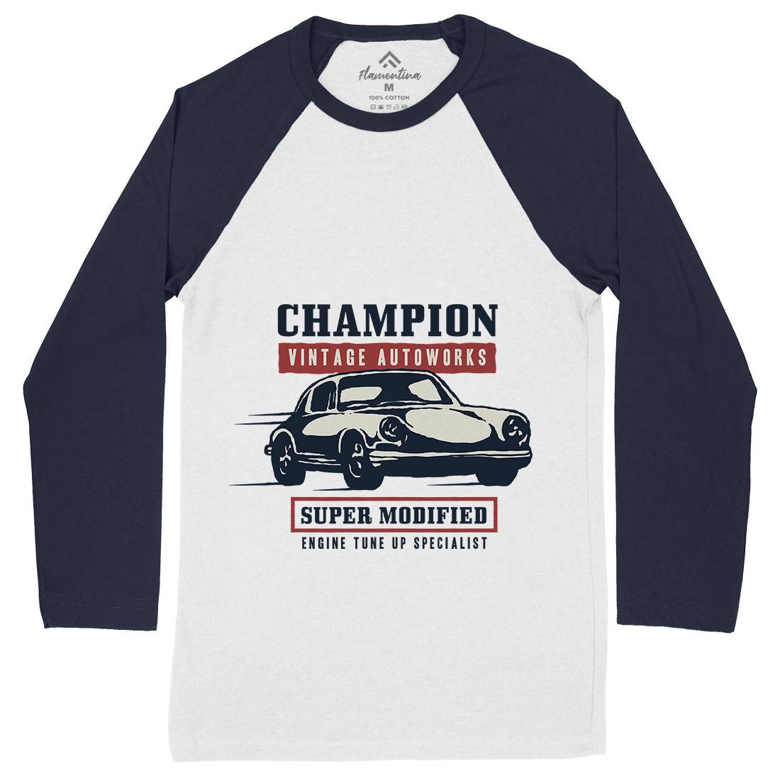 Classic Race Mens Long Sleeve Baseball T-Shirt Cars A411