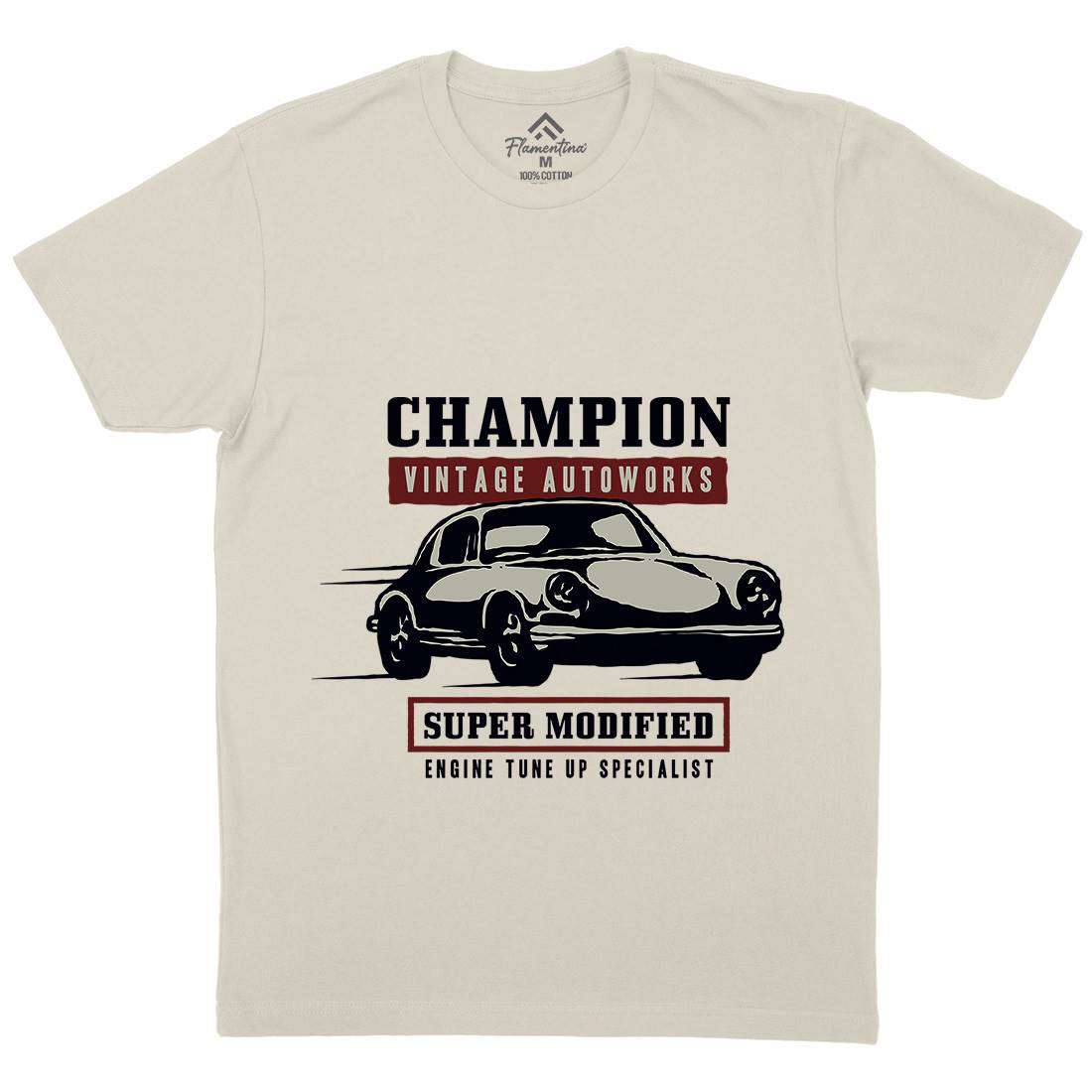 Classic Race Mens Organic Crew Neck T-Shirt Cars A411