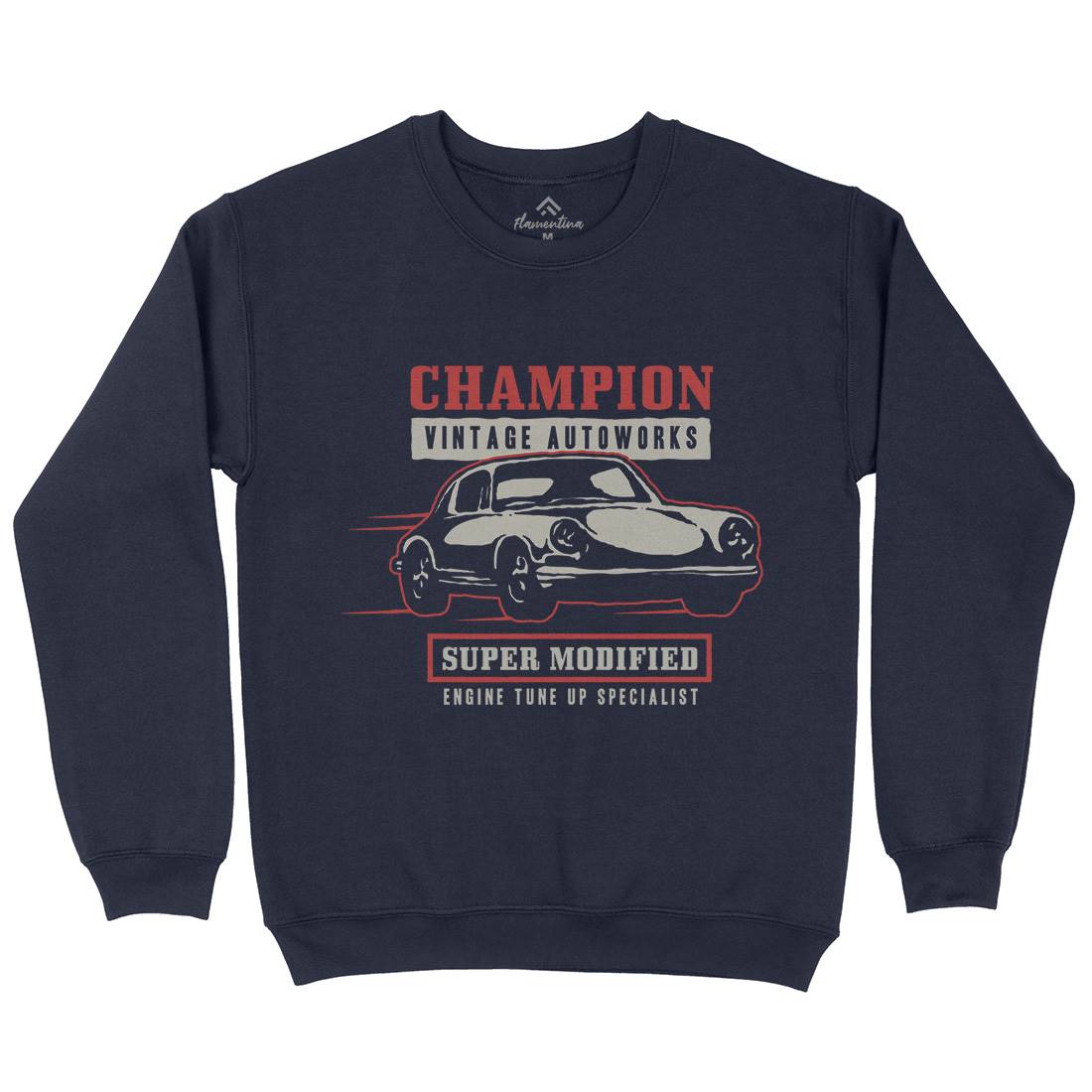 Classic Race Kids Crew Neck Sweatshirt Cars A411