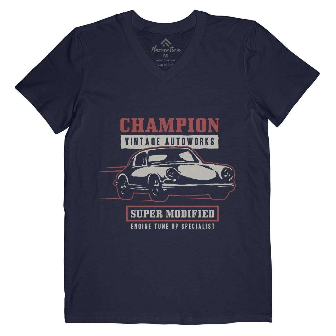 Classic Race Mens V-Neck T-Shirt Cars A411