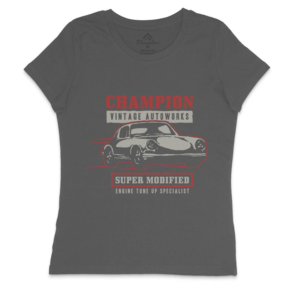 Classic Race Womens Crew Neck T-Shirt Cars A411