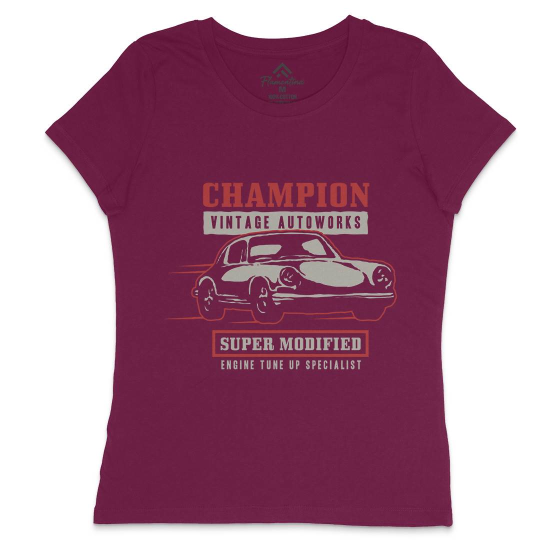 Classic Race Womens Crew Neck T-Shirt Cars A411