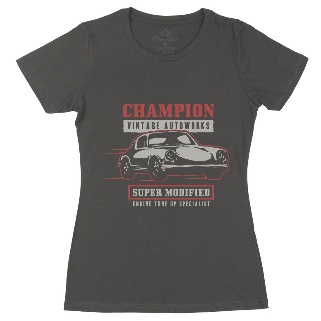 Classic Race Womens Organic Crew Neck T-Shirt Cars A411