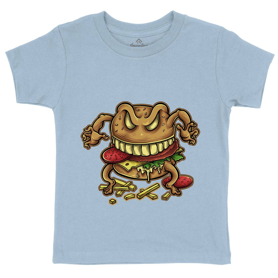 Curse Of The Burger Kids Organic Crew Neck T-Shirt Food A412