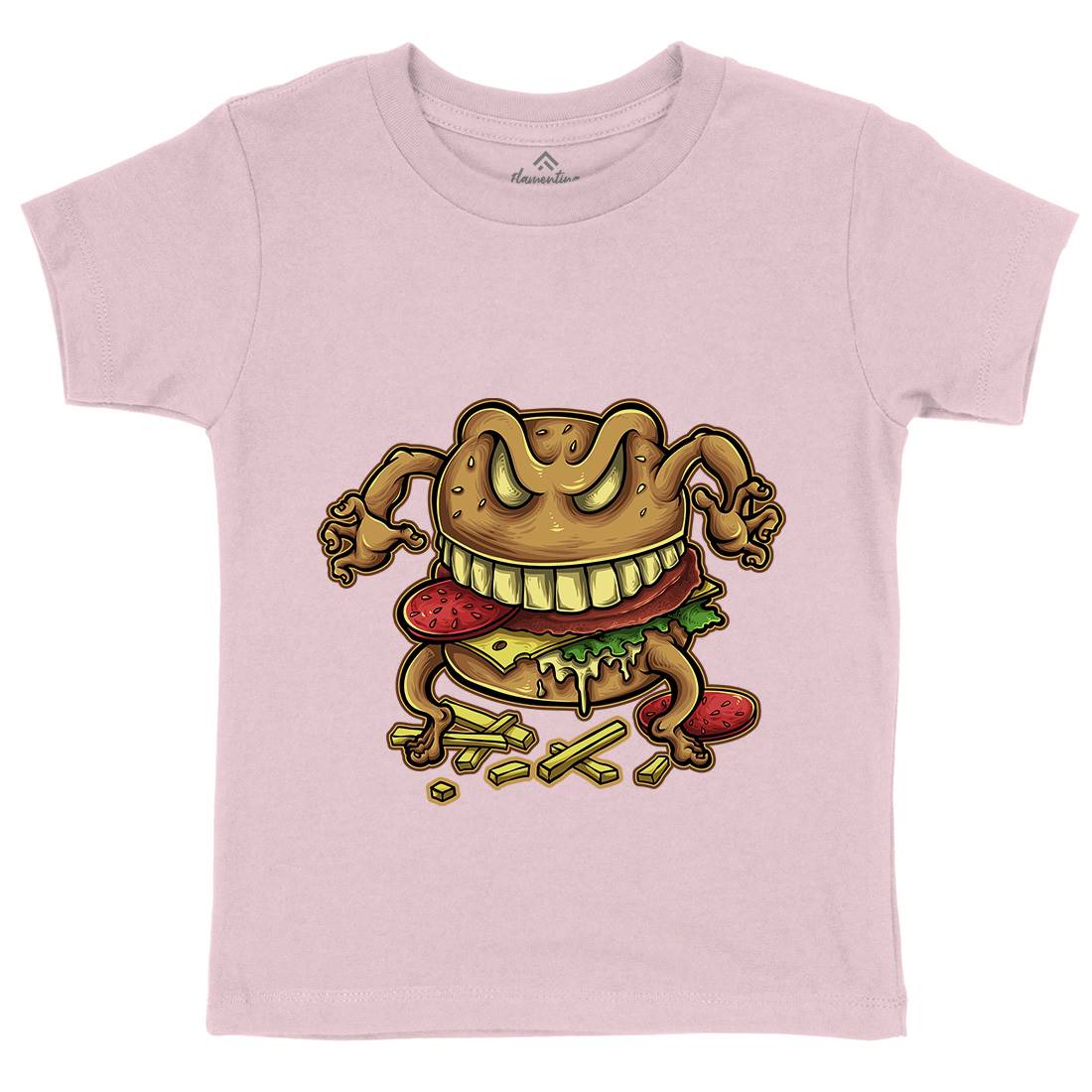 Curse Of The Burger Kids Organic Crew Neck T-Shirt Food A412