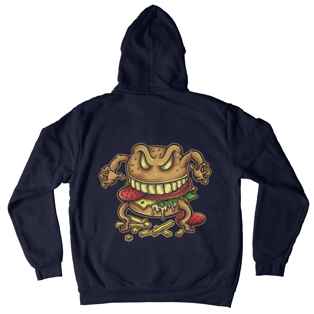 Curse Of The Burger Mens Hoodie With Pocket Food A412