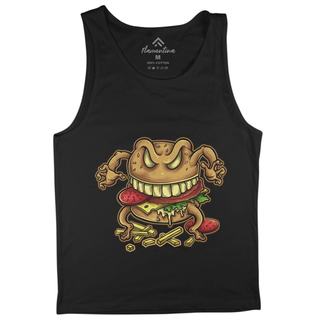 Curse Of The Burger Mens Tank Top Vest Food A412