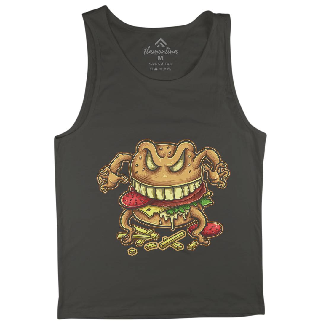 Curse Of The Burger Mens Tank Top Vest Food A412