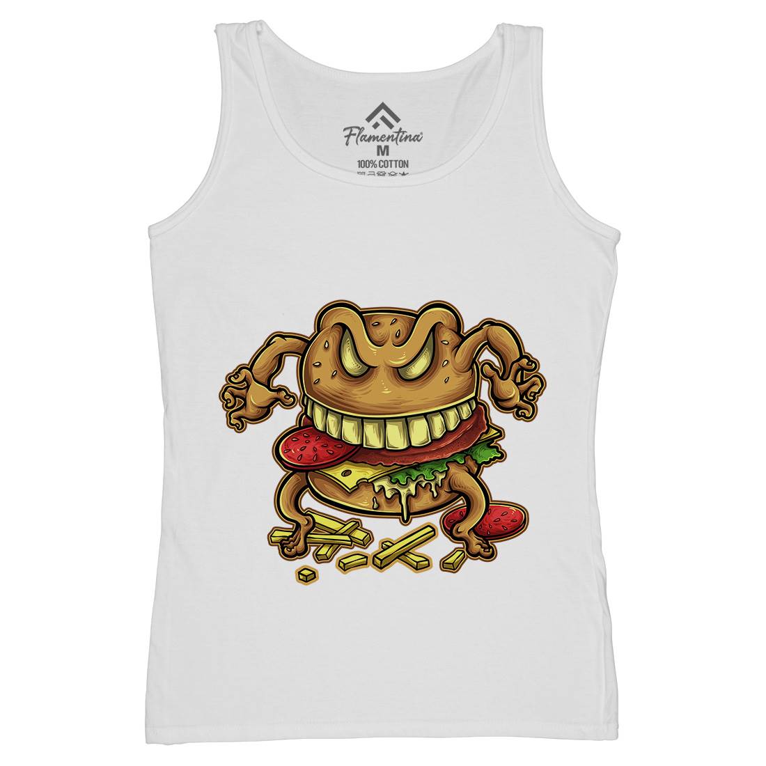 Curse Of The Burger Womens Organic Tank Top Vest Food A412