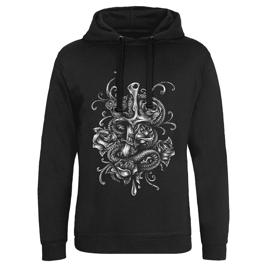 Dagger And Snake Mens Hoodie Without Pocket Tattoo A413