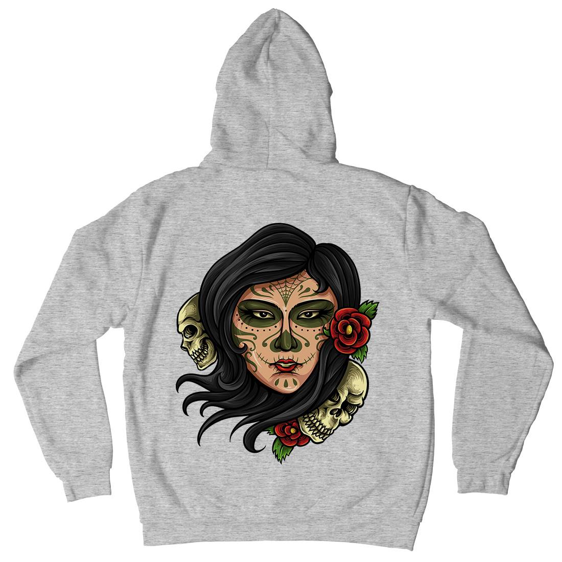 Day Of The Dead Mens Hoodie With Pocket Retro A414