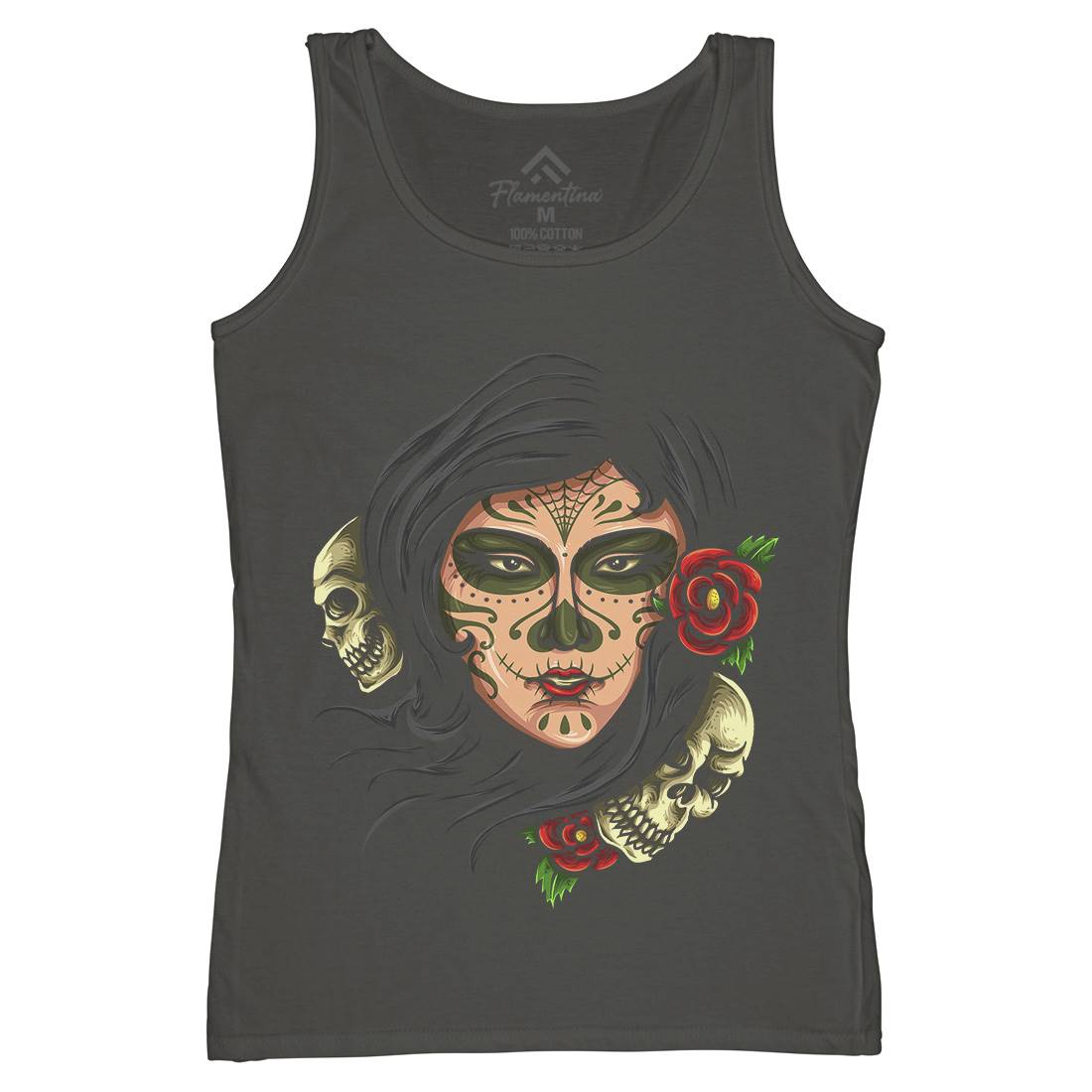 Day Of The Dead Womens Organic Tank Top Vest Retro A414