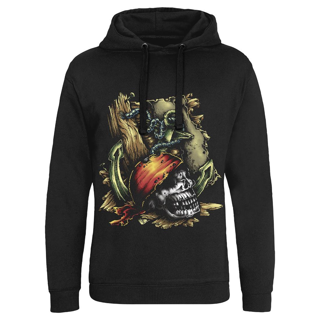 Dead Pirate Mens Hoodie Without Pocket Navy A415