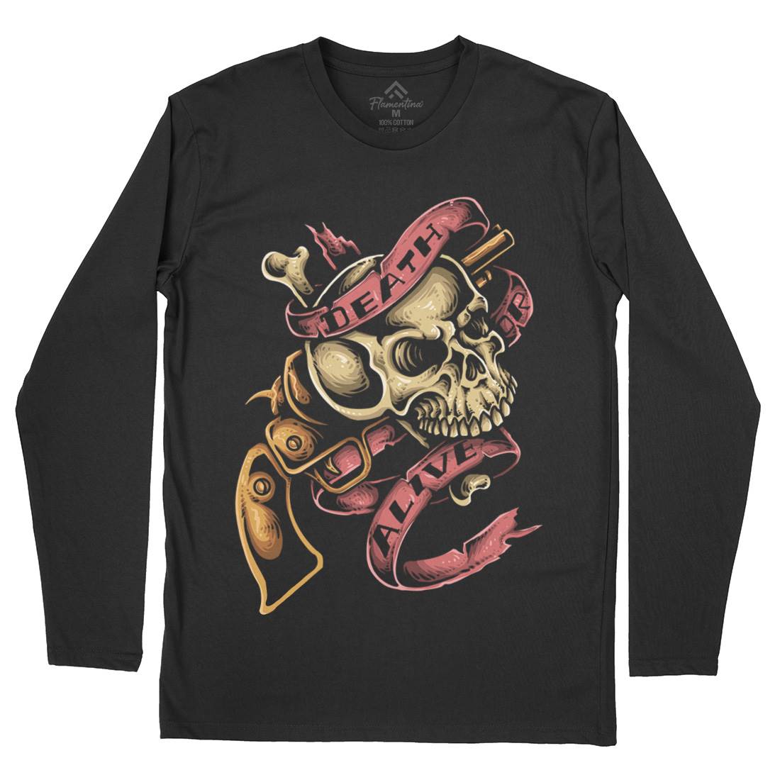 Death Or Alive Mens Long Sleeve T-Shirt Navy A416