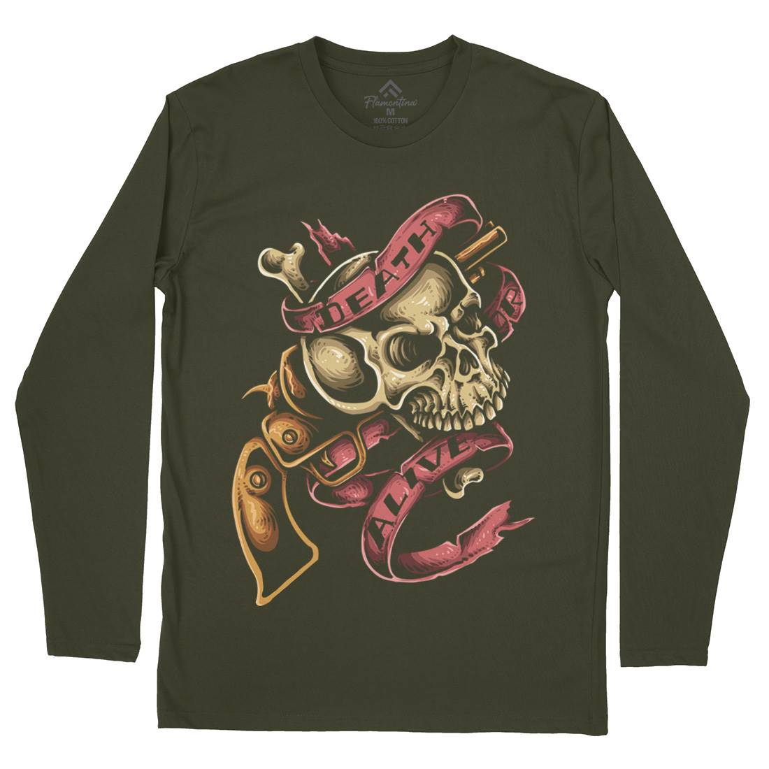 Death Or Alive Mens Long Sleeve T-Shirt Navy A416