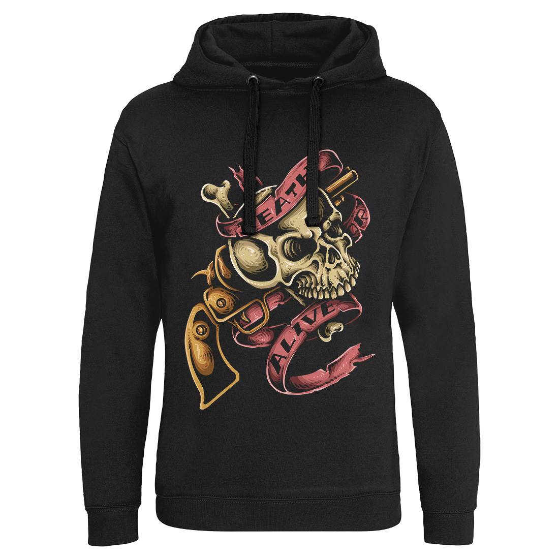 Death Or Alive Mens Hoodie Without Pocket Navy A416