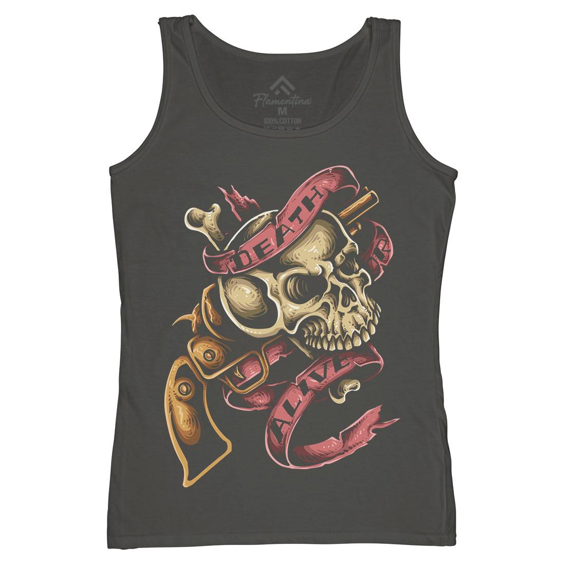 Death Or Alive Womens Organic Tank Top Vest Navy A416