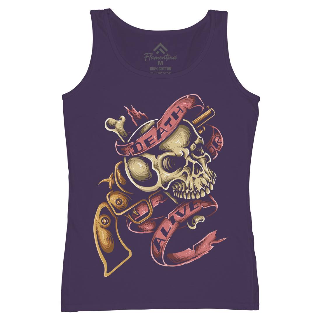 Death Or Alive Womens Organic Tank Top Vest Navy A416