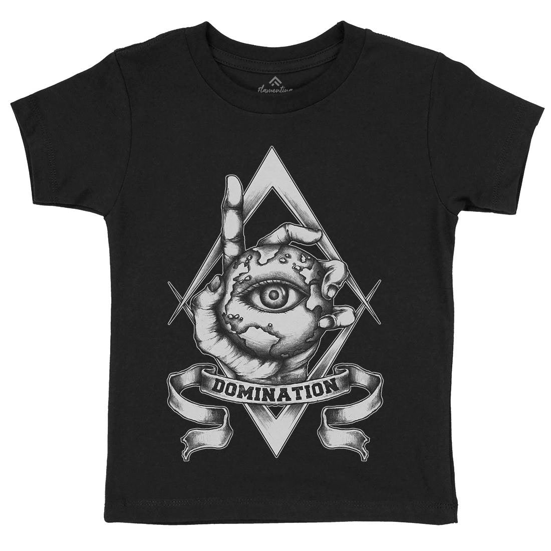 Domination Kids Organic Crew Neck T-Shirt Illuminati A418