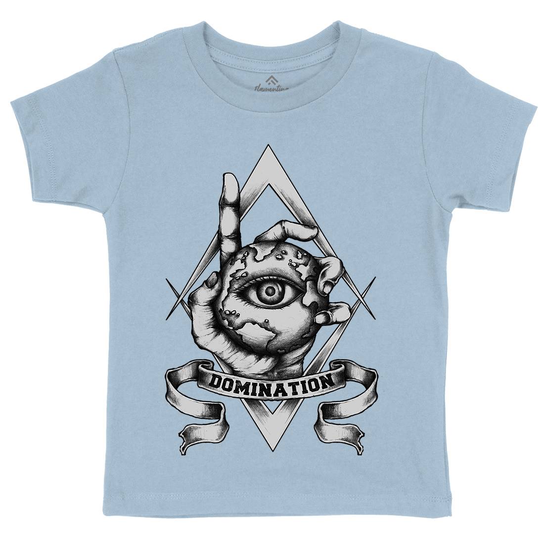 Domination Kids Organic Crew Neck T-Shirt Illuminati A418