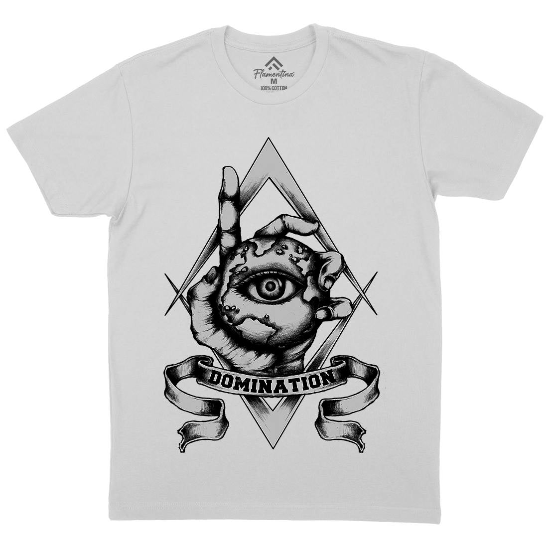 Domination Mens Crew Neck T-Shirt Illuminati A418