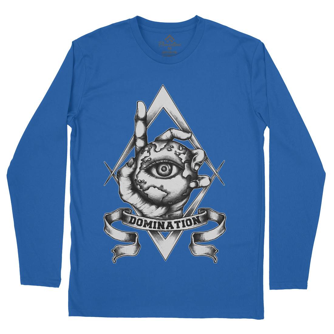 Domination Mens Long Sleeve T-Shirt Illuminati A418