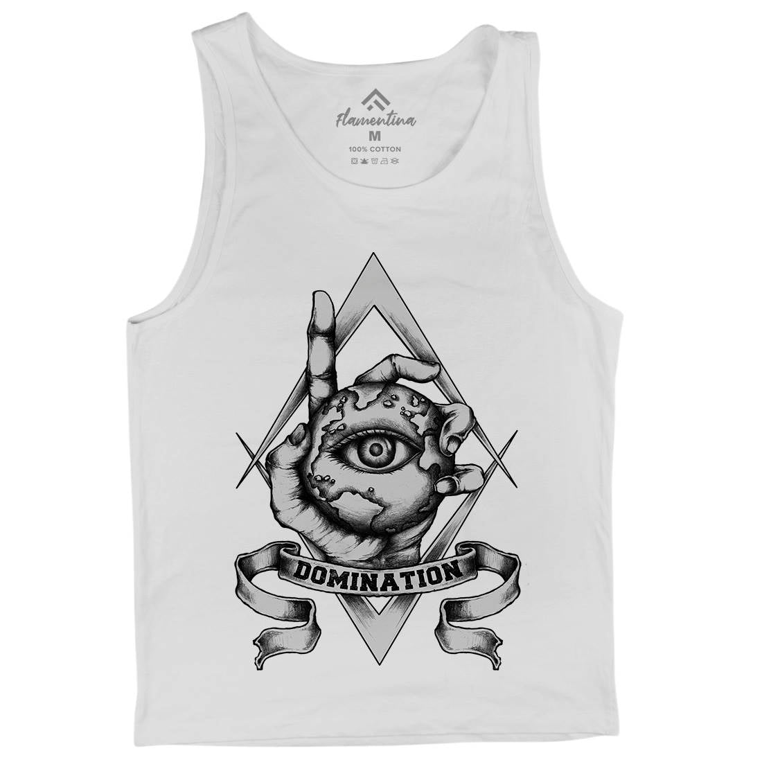 Domination Mens Tank Top Vest Illuminati A418