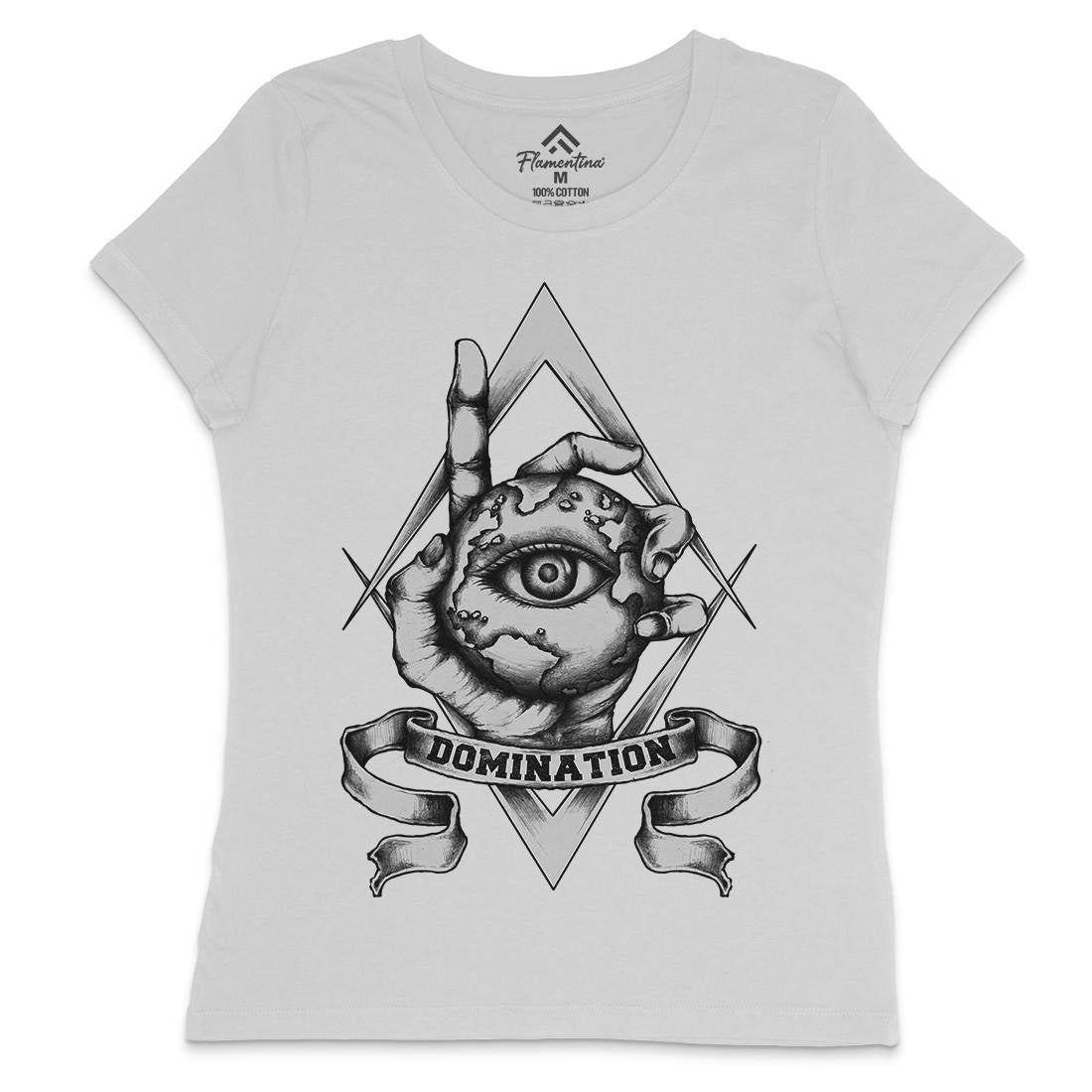 Domination Womens Crew Neck T-Shirt Illuminati A418