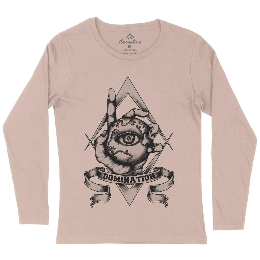Domination Womens Long Sleeve T-Shirt Illuminati A418