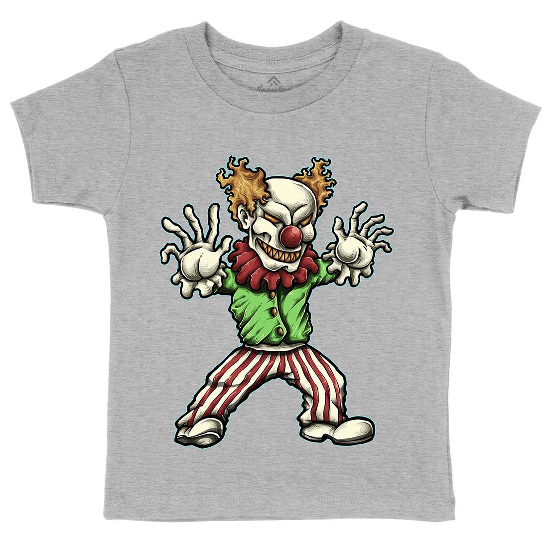 Evil Clown Kids Crew Neck T-Shirt Horror A419