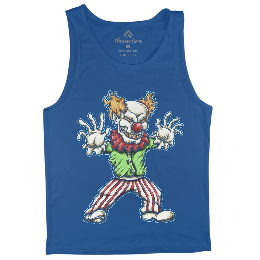 Evil Clown Mens Tank Top Vest Horror A419