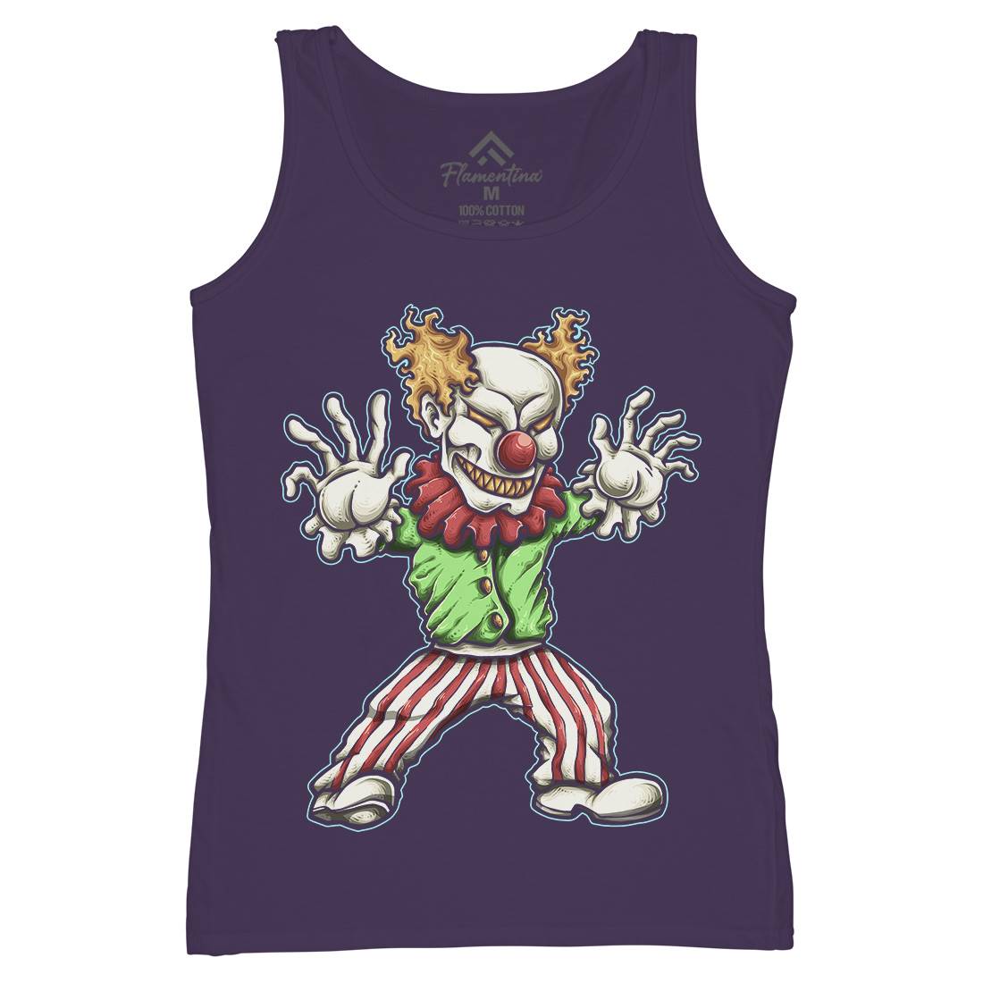 Evil Clown Womens Organic Tank Top Vest Horror A419