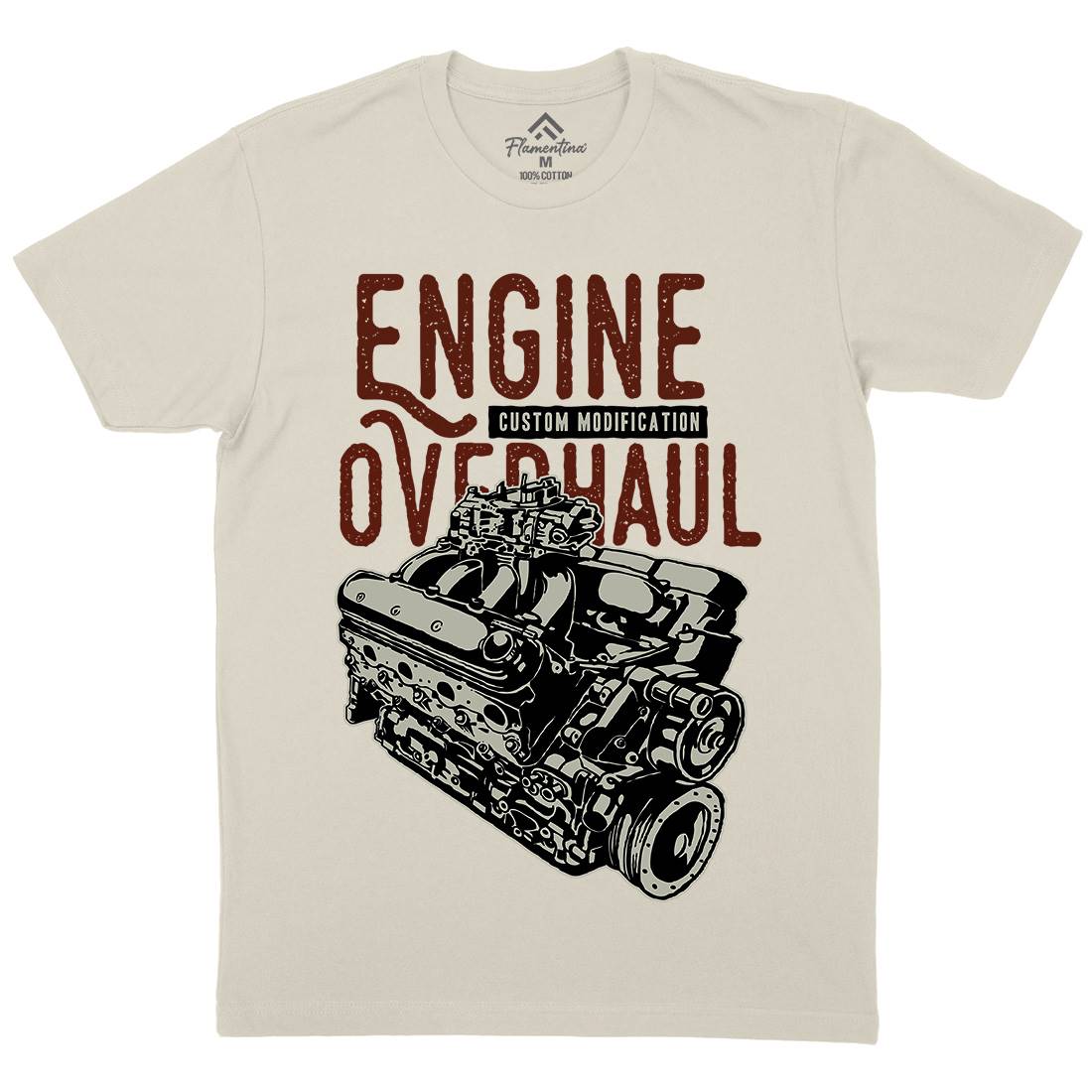 Ex Machina Mens Organic Crew Neck T-Shirt Cars A420