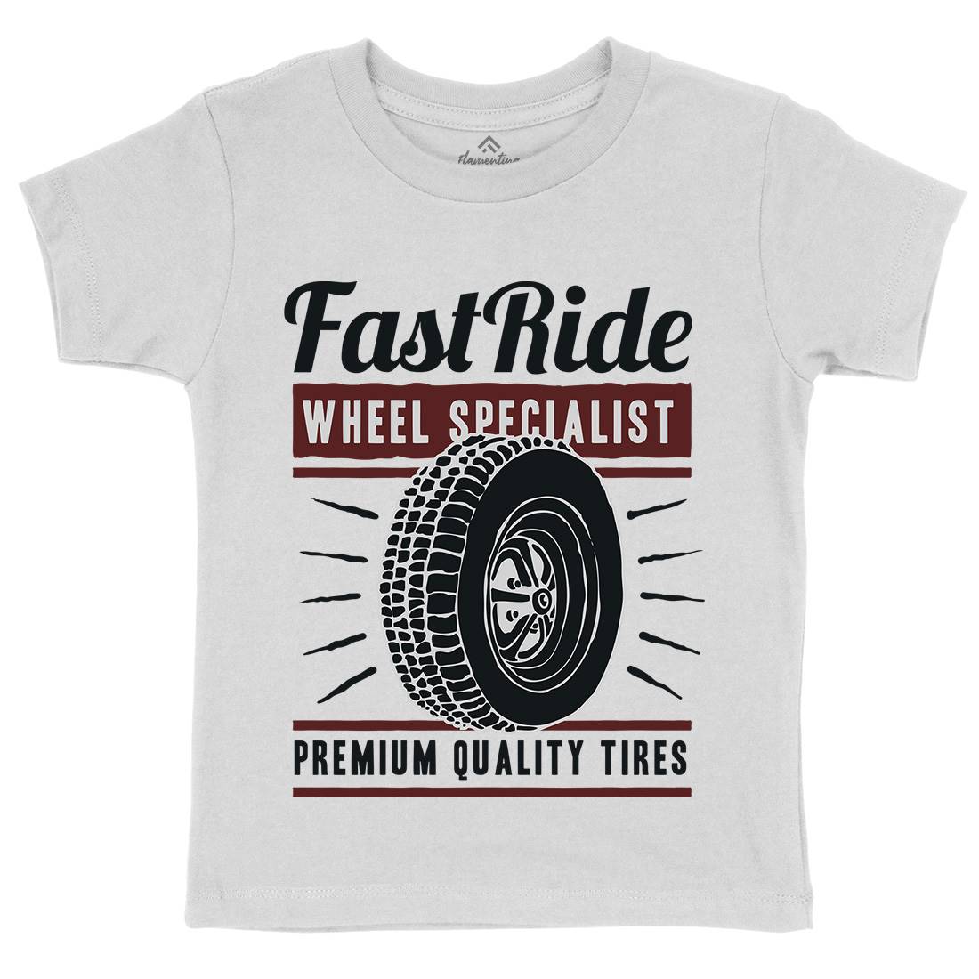 Fast Ride Kids Crew Neck T-Shirt Cars A421