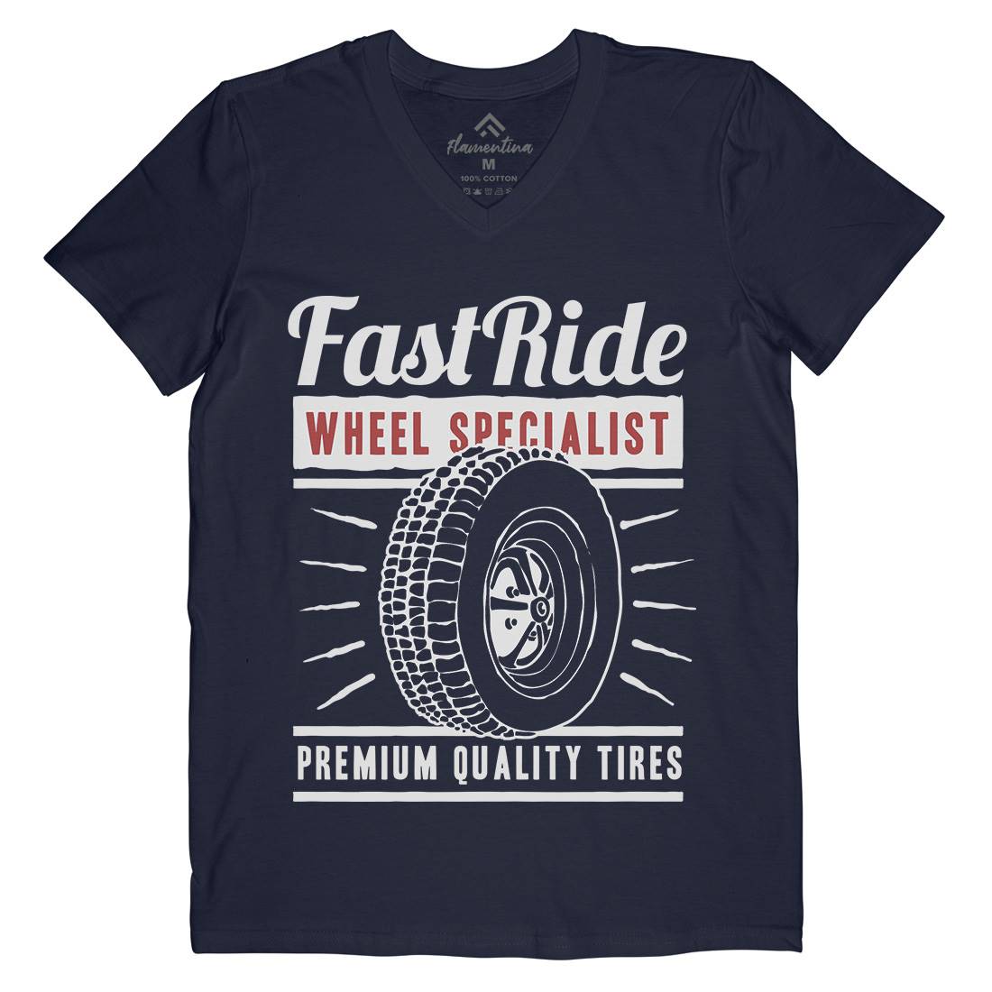 Fast Ride Mens V-Neck T-Shirt Cars A421