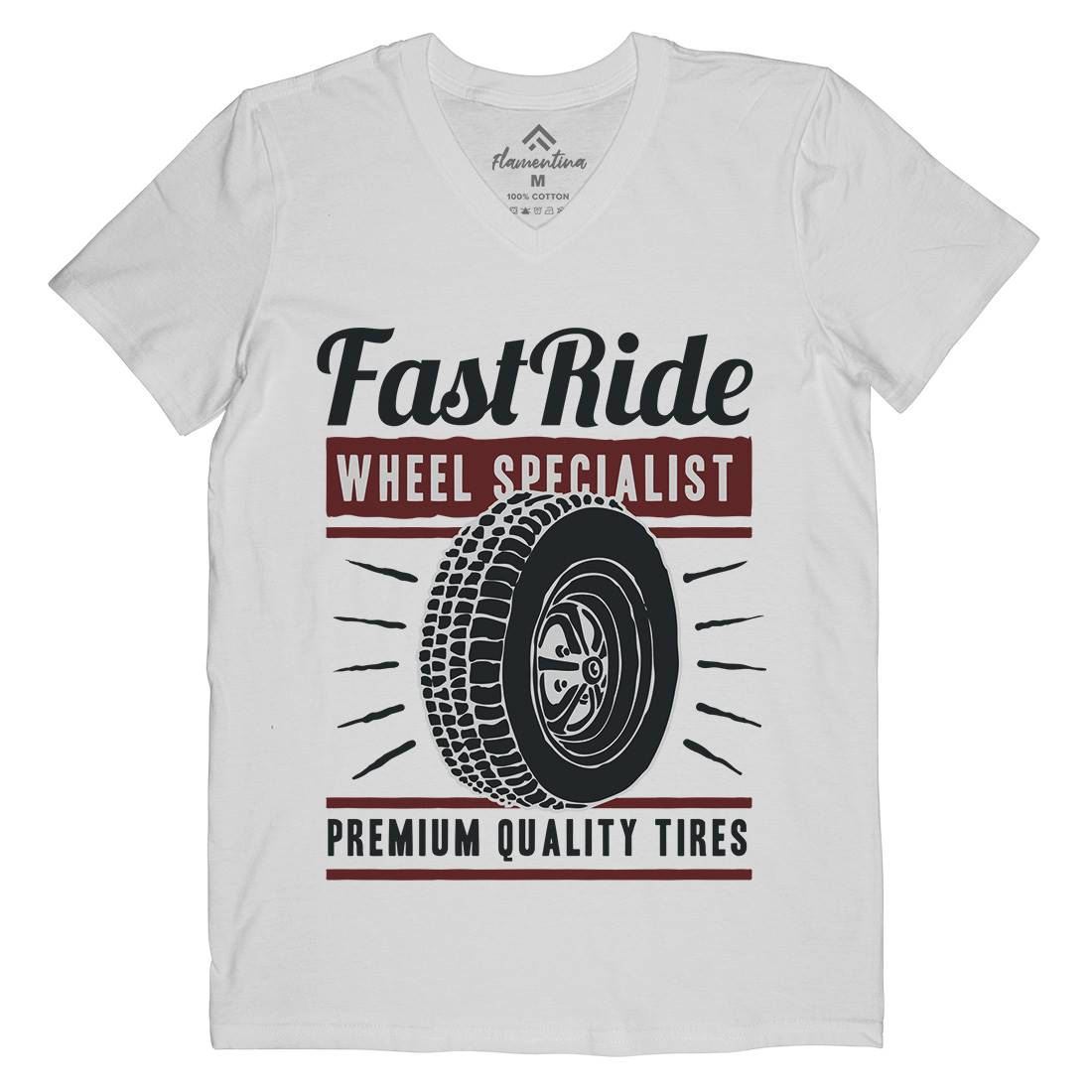 Fast Ride Mens V-Neck T-Shirt Cars A421